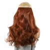 Unique Bargains Women's Halloween Big Wavy Hair Extensions High Temperature Fiber Red Brown 1 Pc - 2 of 3