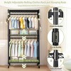 SEVOBAL Freestanding Clothes Rack with 3 Adjustable Shelves 2 Rails and Side Hooks for Storage Organization, Black, 35.43"*17.13"*70.87" - 4 of 4