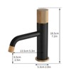 ALEXOUN Faucets,Gold Rose Faucet Brass Bathroom Basin Faucet Knurling Design Deck Mounted Water Mixer Tap - 3 of 4