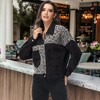 Anna-Kaci Women's Leopard Print Long Sleeve Crop Denim Jacket for Casual Looks - 2 of 4