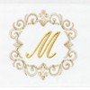 Linum Home Textiles 100% Turkish Cotton MONICA Gold Thread 2PC Embellished Hand Towel Set - 3 of 3