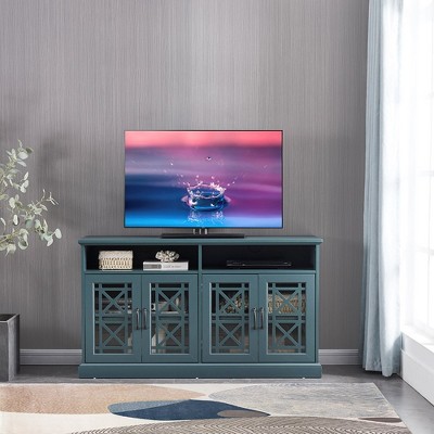Modern Sideboard Buffet Cabinet Spacious Storage Cabinet With Adjustable Shelves 2 Cable Holes Metal Door Handle TV Stand Sideboard Console