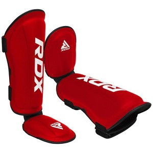 RDX Sports T1 Black Shin Instep Guards Premium Quality For Sparring, Grappling, Martial Arts, Kickboxing, Taekwondo, Karate - 1 of 4