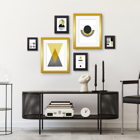 Gordillo 6 Piece Matte Gallery Wall Frame Set Zipcode Design Color: Gold/Black