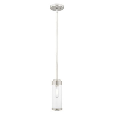 Polished Chrome Mini Pendant with Clear Glass Shade