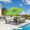 PURPLE LEA Cantilever Patio Umbrella with Base Included Square Umbrella with 360° Rotation and Aluminum Offset Hanging Outdoor Umbrella - 3 of 4