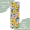 Elanze Designs Floral Pattern Pink Yellow 20 ounce Stainless Steel Travel Tumbler - 3 of 4