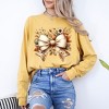 Simply Sage Market Women's Fall Flower Coquette Long Sleeve Garment Dyed Tee - 2 of 4