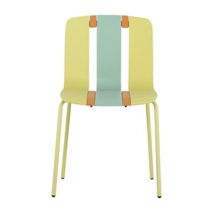 GlasFlength Accent Chairs Modern Striped Seating All Weather Construction Indoor Outdoor Use For Living Room, Yellow, 20.47"*18.9"*31.5" - 1 of 4