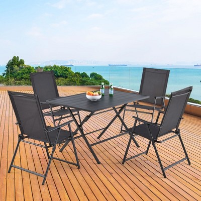 Foldable patio dining store set