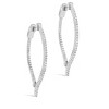 SHINE by Sterling Forever CZ Inside Out Teardrop Drop Earring - 3 of 3