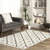 Nuloom Nerissa High/Low Diamond Tasseled Indoor Area Rug 5x7, Beige - 2 of 4