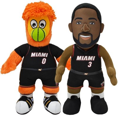 NBA Miami Heat Bleacher Creatures Wade and Burnie 10" Plush Bundle