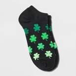Women's Gradient Shamrock St. Patrick's Day Low Cut Socks - Black 4-10