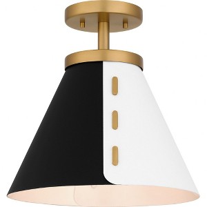 Quoizel Lighting 1 - Light Semi-Flush Mount in  Brushed Weathered Brass - 1 of 1