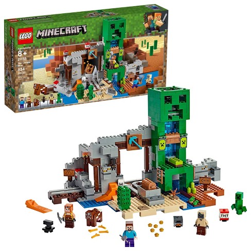 Lego Minecraft The Creeper Mine Toy Rail Track And Mine Building Set With Minifigures Target