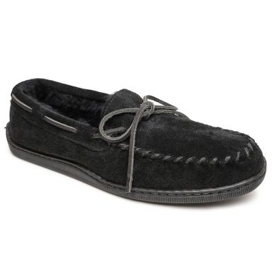 Minnetonka Men\'s Sheepskin Hardsole Slippers Black 3746 Fur-lined Size US 13 M Amazon.com | Minnetonka Mens Sheepskin Hardsole Moccasin  main image 4