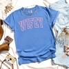 Simply Sage Market Embroidered Wifey Arched Varsity Garment Dyed Tee - 3 of 4
