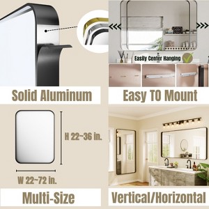 Wall-Mounted Mirror Rectangle Bathroom Vanity Mirrors Framed Mirrors Aluminum Framed Bathroom Mirror - 1 of 4
