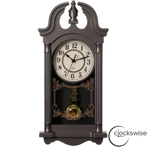 Clockswise Vintage Grandfather Wood-Looking Plastic Pendulum Decorative Battery-Operated Wall Clock - 1 of 4