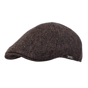 Wigens Men's Herringbone Shetland Pub Cap with Curved Peak - 1 of 2