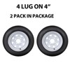 Garvee 2 Pack 4.80-12 4.80x12 480-12 4.80-12 Trailer Tires with 12'' Rims, 4 Lug on 4.5'', Load Range C 6PR - 2 of 4