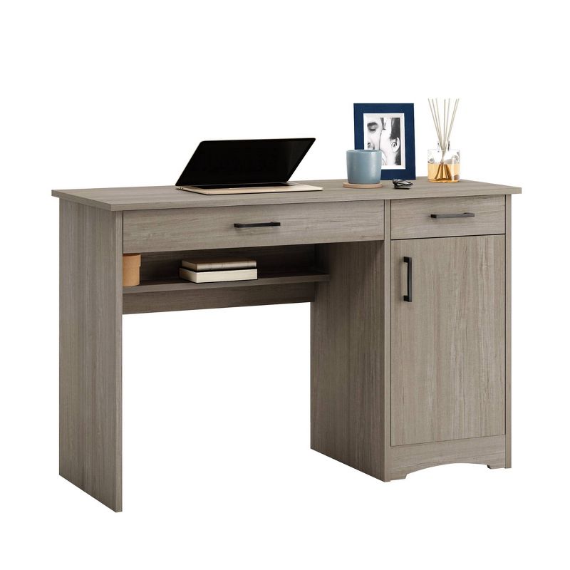 BeginningsHome Office Desk with Drawers Silver Sycamore - Sauder: Modern Industrial Style, Legal/Letter File Storage, MDF Construction, 6 of 7