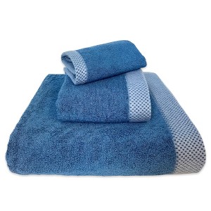 3pc Viscose from Bamboo Luxury Bath Towel Set - BedVoyage - 1 of 4