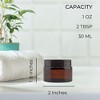 Cornucopia Brands 1oz Amber Glass Jars; 30ml Straight Sided Containers for Cosmetics, Lotions, Body Scrubs & Balms - 3 of 4