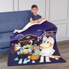 Bluey Family Halloween Silk Touch Faux Shearling Throw Blanket 50x60 Inches - 2 of 4