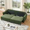 SKRAN Corduroy Fabric Convertible Sofa - Multifunctional Furniture with Two Throw Pillows for Living Rooms & Versatile Spaces - 2 of 4