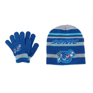 Textiel Trade Kids' One Size Fits Most Sonic the Hedgehog Hat and Gloves Winter Set - 1 of 4