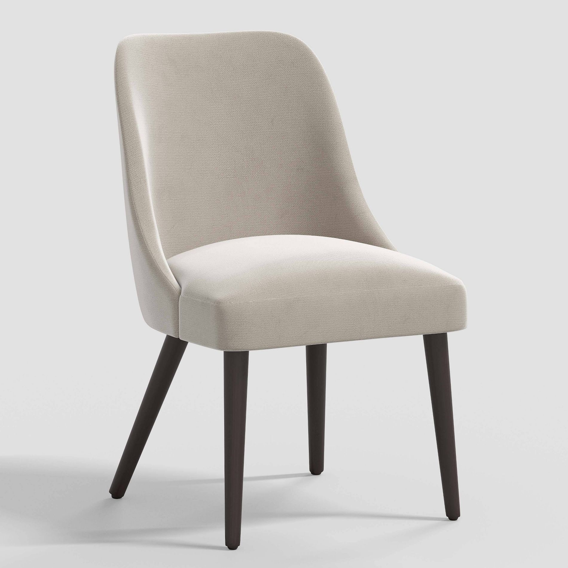 Geller Modern Dining Chair in Shiny Velvet Mystere Dove - Threshold™: Upholstered, Ash Frame, Armless Design