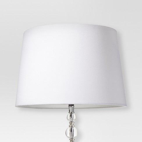 Drum Linen Lamp Shade White Large, Round Lamp Shade White