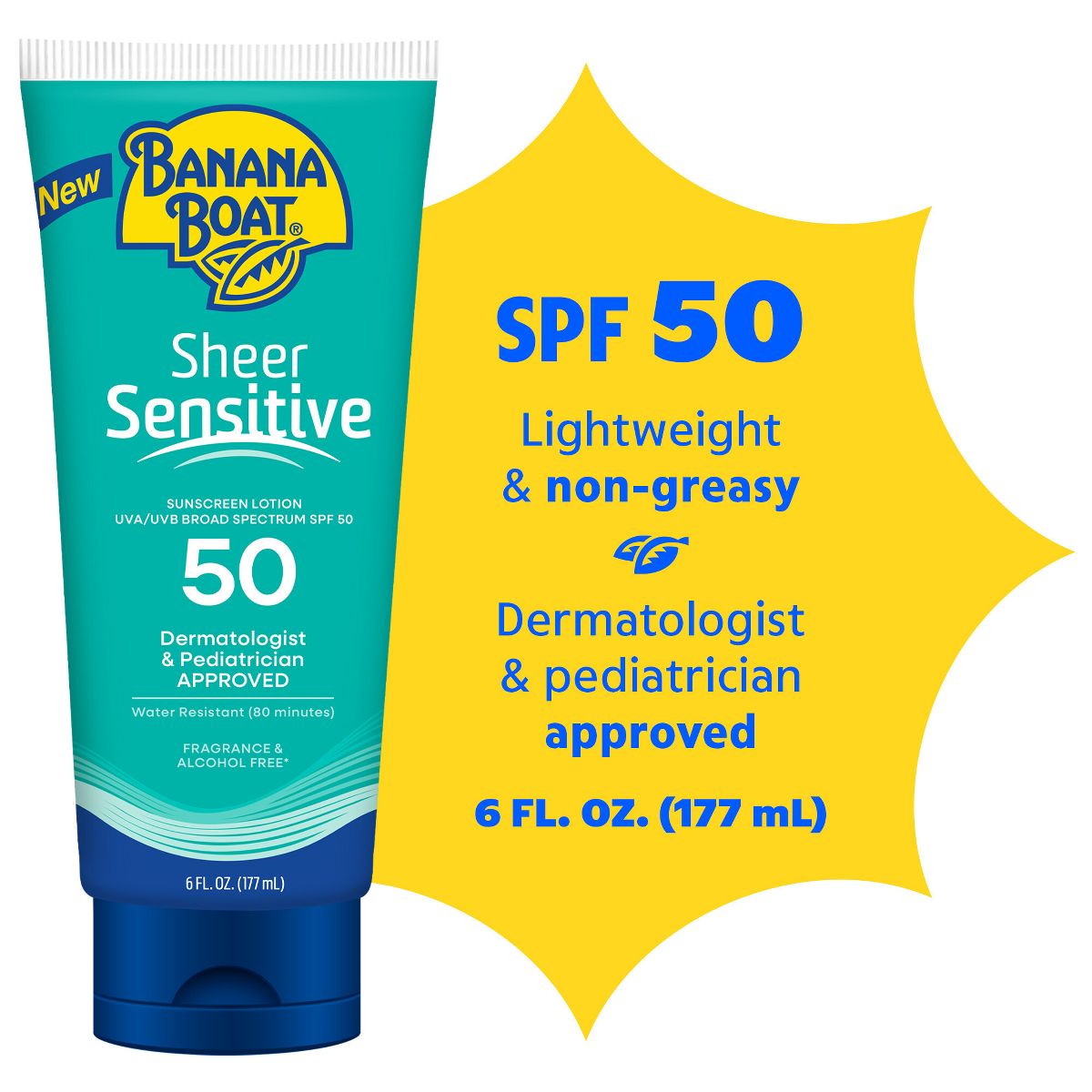 Banana Boat Sheer Sensitive Sunscreen Lotion - SPF 50 - 6oz - thumbnail 3