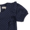 Girls' Organic Short Sleeve Knit Ruffle Dress, Kids - 2 of 3