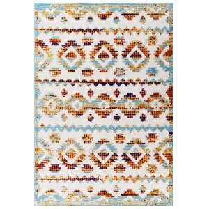 Modway Reflect Takara Abstract Diamond Moroccan Trellis 8x10 Indoor and Outdoor Area Rug - 1 of 4