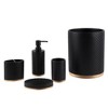 Amal Toothbrush Holder Gold/Black - Allure Home Creations: Resin Bathroom Caddy for Oral Hygiene Storage - 4 of 4