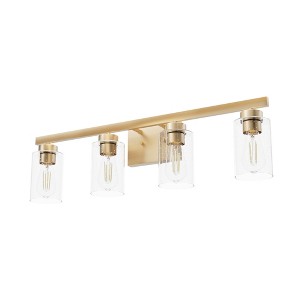 4-Light Hartland Seeded Glass Bathroom Vanity Wall Light Fixture - Hunter Fan - 1 of 4