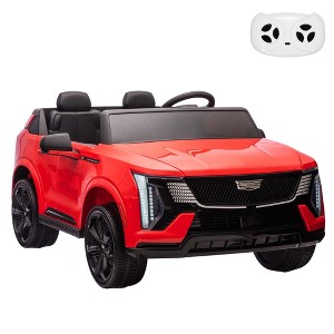 24V Licensed Cadillac 2-Seater Kids Ride On Car, Electric Truck w/ Remote, 130W Motors, LED Lights & Music - 1 of 4