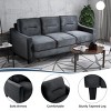 INFURNIC Sofas Comfortable Sectional Couch Plush Cushions Modern Design Sturdy Frame for Living Room Bedroom Office, Black, 76.7"*29.1"*34.4" - 4 of 4