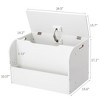 Kids Wooden Toy Storage Cabinet, With Safety Hinges And Flaps, For Toys, Books, Storage, For Home, Kindergarten, Bedroom, Playroom, White - 2 of 4