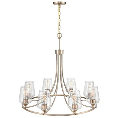 Ashford Modern Gold 8-Light Wagon Wheel Chandelier