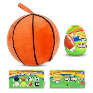Miraball Bibi, Sport Surprise Egg Capsules with Memory Foam Expandable Plush Toys – 3.7" (9.5cm) Soft Collectibles with Surprises Each – Pack of 3 - 1 of 4