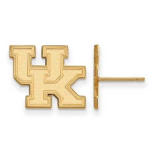 Black Bow Jewelry 10k Yellow Gold Kentucky Wildcats NCAA Post Earrings - 1 of 3