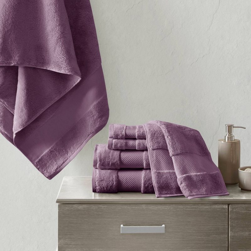 Turkish 100% Cotton 6pc Absorbent Ultra Soft Bath Towel Set, 3 of 9