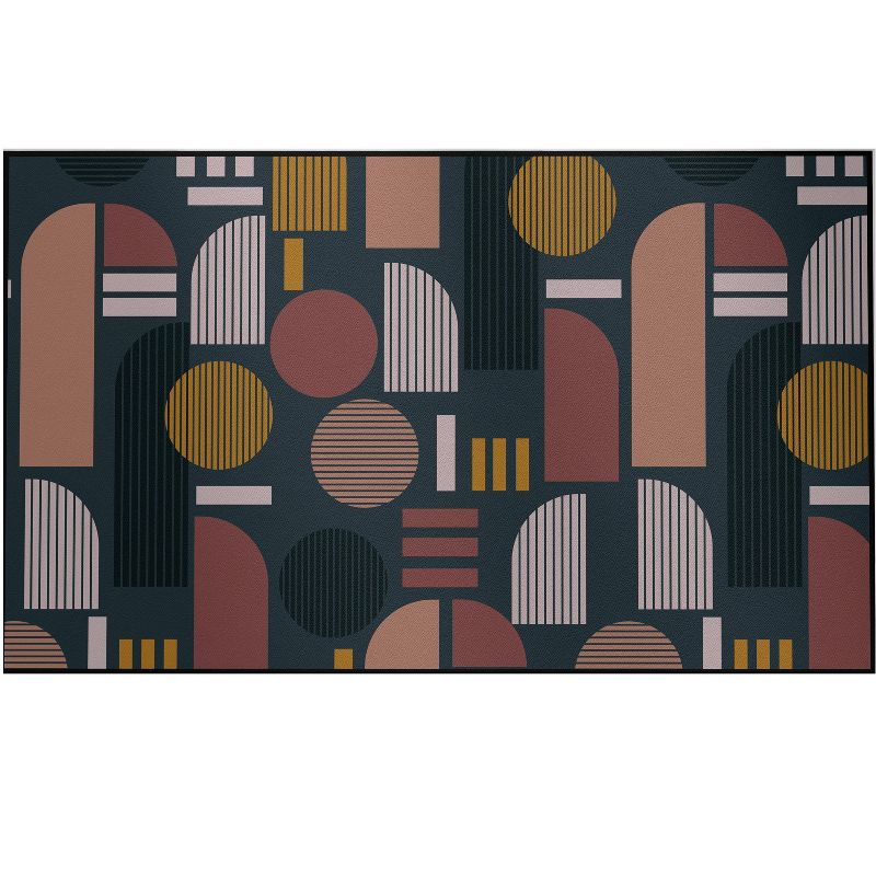 Deerlux Modern Living Room Area Rug with Nonslip Backing, Abstract Geo Pattern, 1 of 7