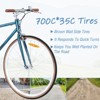 INFURNIC Bicycles Single Speed Retro 700C Road Bike with Steel Frame and Double Caliper Brakes for City Riding, Blue, 64.97"*24.41"*38.52" - 3 of 4