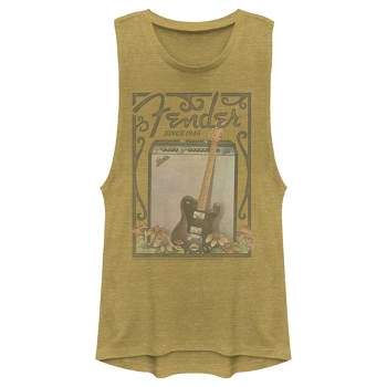 Juniors Womens Fender Since 1946 Retro Poster Festival Muscle Tee