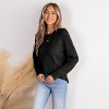 Women's Cozy Round Neck Long Sleeve Knit Sweater -Cupshe - 2 of 4